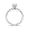 The Angelika Ring | Lab Diamond Emerald Cut Shoulder Set Engagement Solitaire