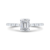 The Tori Ring | Round Lab Diamond Shoulder Set Art Deco Engagement