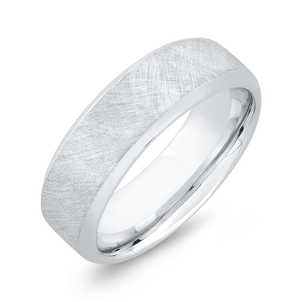 The Lowen Ring | 6.0mm Wide Matte Finish Contrast Edge