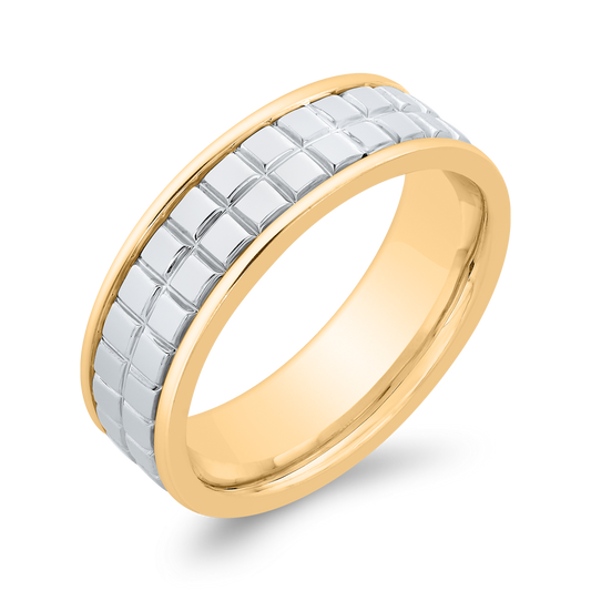 The Alexander Ring | 6.0mm Wide Two Tone Band