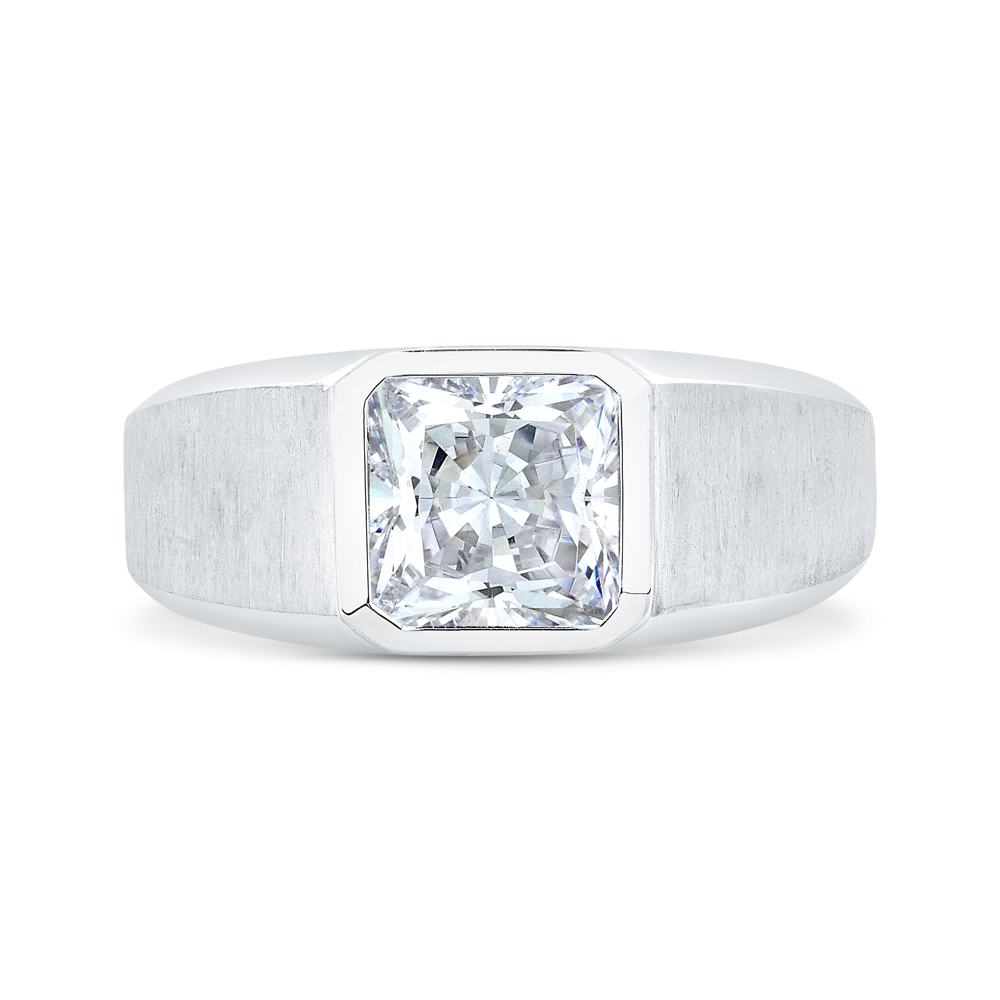 The Apollo Ring | Solitaire Lab Diamond Princess Cut Textured