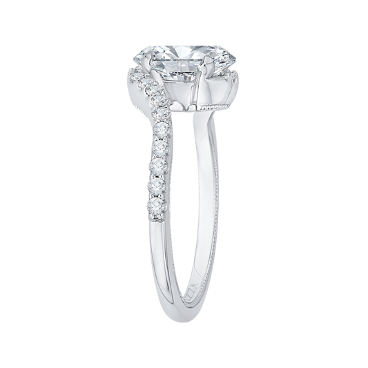 The Lola Ring | Oval Lab Diamond Twisted Shoulder Set Engagement