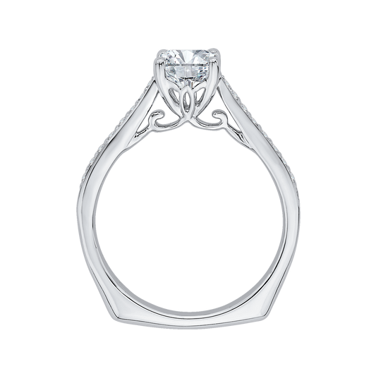 The Pandora Ring | Lab Diamond Cushion Cut Shoulder Set Engagement Solitaire