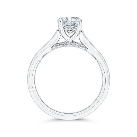 The Enid Ring | Lab Diamond Cushion Hidden Halo Engagement Solitaire