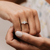 The Cinta Ring |  Oval Lab Diamond Graduated Engagement Trilogy