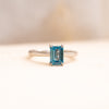 The Poppy Ring | 1ct Emerald Cut Blue Lab Diamond Classic Engagement Solitaire