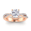 The Delfi Ring | Lab Diamond Accented Vine Crossover Engagement