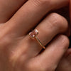 The Danae Ring | 1.21 ct Chatham® Champagne Sapphire Peachy Engagement Solitaire