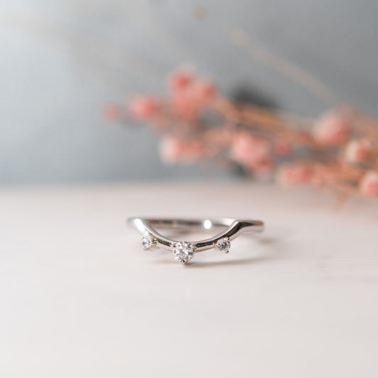 The Danica Ring | Lab Diamond Dipped Contour Band