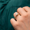 The Delfi Ring | Lab Diamond Accented Vine Crossover Engagement