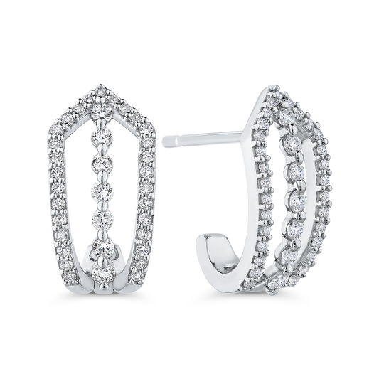 The Belle Earrings | Lab Diamond Shield Statement Studs