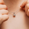 The Echo Pendant | Round Lab Diamond Spilt Bail Solitaire