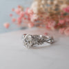 The Eesha Ring  | Oval Lab Diamond Accented Trellis Engagement