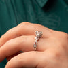 The Eesha Ring  | Oval Lab Diamond Accented Trellis Engagement