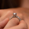 The Effie Ring | Lab Diamond Split Shank Emerald Cut Engagement Solitaire