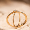 The Eleni Ring | 9ct Yellow Gold 0.17ct Lab Diamond Criss Cross Statement