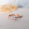 The Eloise Ring | Oval & Round Lab Diamond Twisted Band Engagement Trilogy