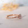 The Eloise Ring | Oval & Round Lab Diamond Twisted Band Engagement Trilogy