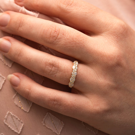 The Casta Ring | Lab Diamond Marquise & Round Stacking