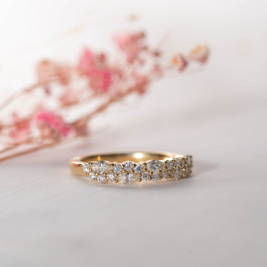 The Casta Ring | Lab Diamond Marquise & Round Stacking