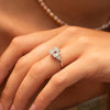 The Amber Ring | Emerald Cut Lab Diamond Art Deco Accented Engagement