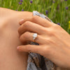 The Amber Ring | Emerald Cut Lab Diamond Art Deco Accented Engagement