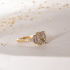 The Amber Ring | Emerald Cut Lab Diamond Art Deco Accented Engagement