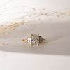 The Amber Ring | Emerald Cut Lab Diamond Art Deco Accented Engagement