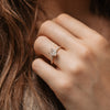 The Annalisa Ring  | Lab Diamond Thin Pavé Band Emerald Engagement