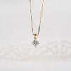 The Aria Pendant | Round Lab Diamond Twist Four Claw Solitaire