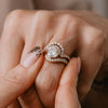 The Sierra Ring | Lab Diamond Shoulder Set Statement Engagement Halo