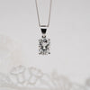 The Calia Pendant | Oval Lab Diamond Four Claw Solitaire