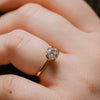 The Callis Ring | Round Lab Diamond Petal Engagement Solitaire