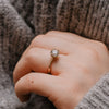 The Callis Ring | Round Lab Diamond Petal Engagement Solitaire