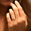 The Celia Ring | Oval Lab Diamond Accented Engagement Solitaire