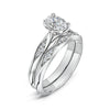 The Celia Ring | Oval Lab Diamond Accented Engagement Solitaire