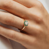 The Dahlia Ring | Lab Diamond Hexagonal Engagement Halo