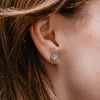 The Diana Earrings | Round Lab Diamond Halo Studs