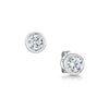 The Delaynie Earrings | Round Lab Diamond Bezel Solitaire Studs