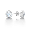 The Diana Earrings | Round Lab Diamond Halo Studs