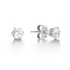 The Diandra Earrings | Round Lab Diamond Six Claw Solitaire Studs