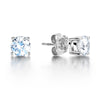 The Echo Earrings | Round Lab Diamond Basket Solitaire Studs