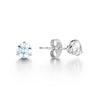 The Martini Earrings | Round Lab Diamond Three Claw Solitaire Studs