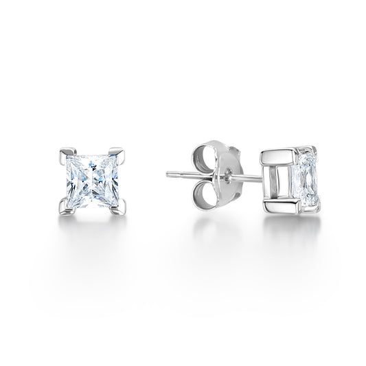 The Thea Earrings | Princess Lab Diamond Chevron Studs