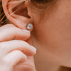 The Echo Earrings | Round Lab Diamond Basket Solitaire Studs