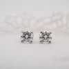 The Echo Earrings | Round Lab Diamond Basket Solitaire Studs