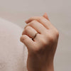 The Eleos Ring | Wave Shaped 9k Yellow Gold Contour Wedding Band