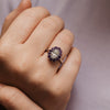 The Fleur Ring | Oval Lab Diamond Vintage Engagement Halo