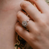 The Fleur Ring | Oval Lab Diamond Vintage Engagement Halo