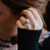 The Fleur Ring | Oval Lab Diamond Vintage Engagement Halo